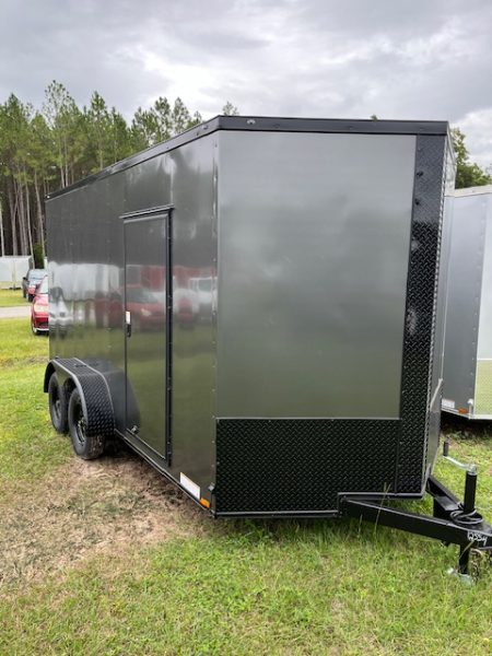 7 X 14 Enclosed Cargo Trailer - Tandem Axle with Blackout Package (Xtreme Cargo Trailers)