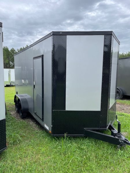 7 X 16 Enclosed Cargo Trailer - Tandem Axle - with Blackout package (Xtreme Cargo Trailers)